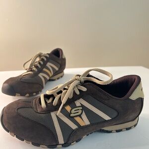Skechers Brown and Tan Sneakers with Durable Outsole